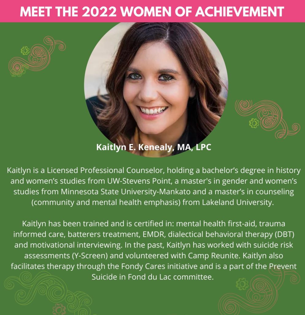 Kaitlyn Kenealy 2022 Women of Achievement