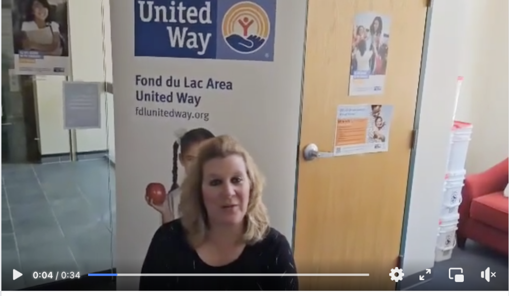 United Way Fond du Lac Executive Director Amber Kilawee Green Dot SHEro